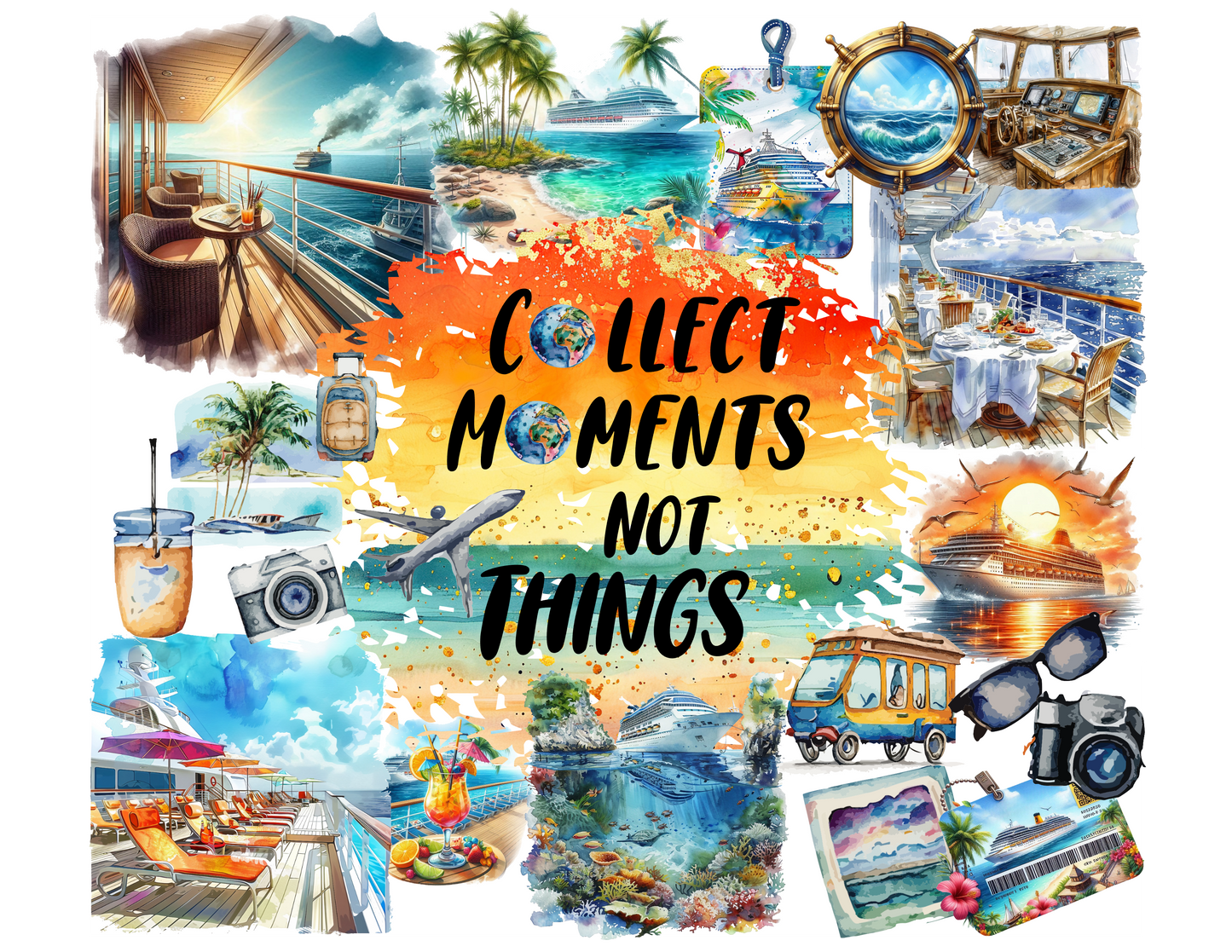 Collect Moments Not Things 20oz Skinny Tumbler